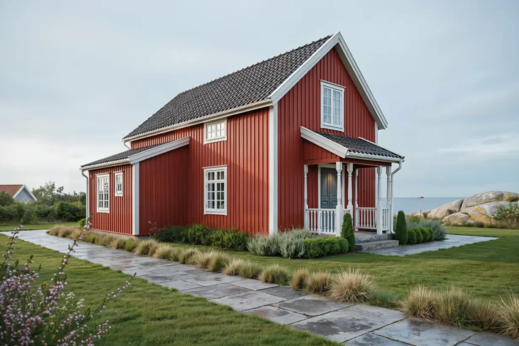 tillbyggnad av entr med farstukvist i fj llbacka bohusl n